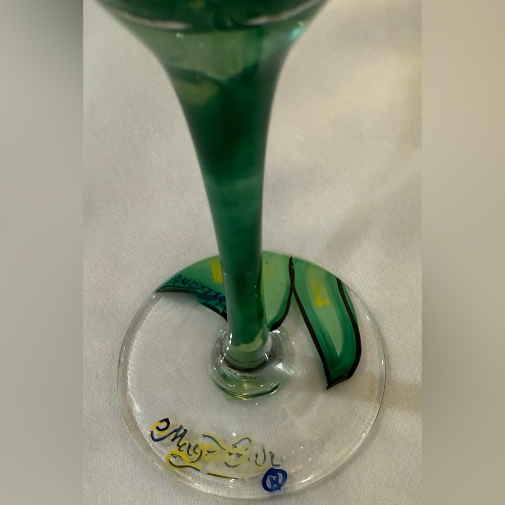 "Magellan Iris" collection artist Debbie Arbizzani Hand-painted blue iris. - Picture 12 of 13